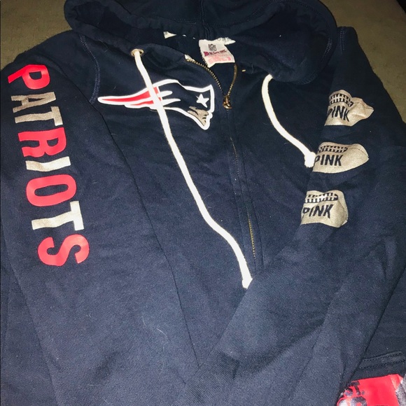 VS PINK & NFL Patriots Zip-Up Hooded Sweatshirt - Picture 7 of 7